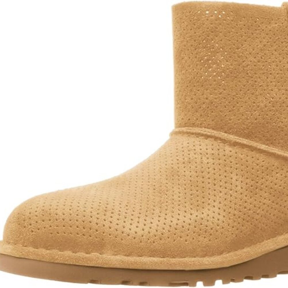 UGG Australia unlined mini perf boot, size 6, tawny brown, NEW in original box